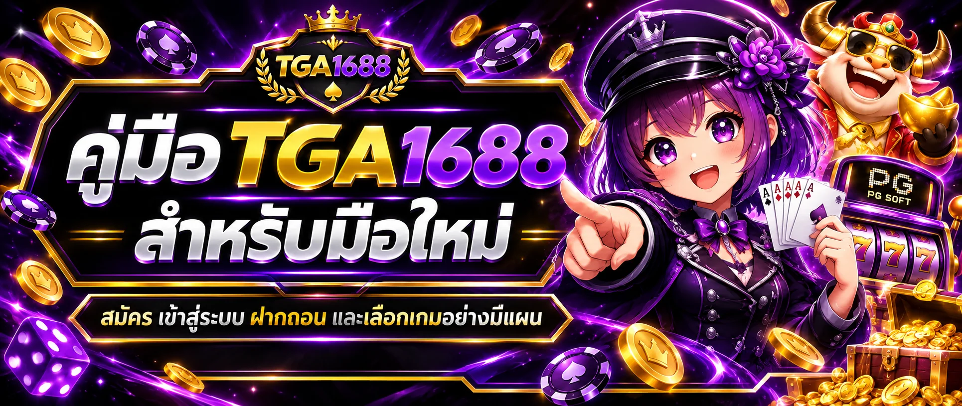 TGA1688 คู่มือมือใหม่ | สมัคร ฝากถอน และเลือกเกม